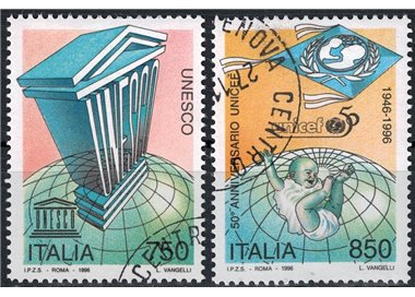 ITALIA 1996 Unesco e Unicef 2v us