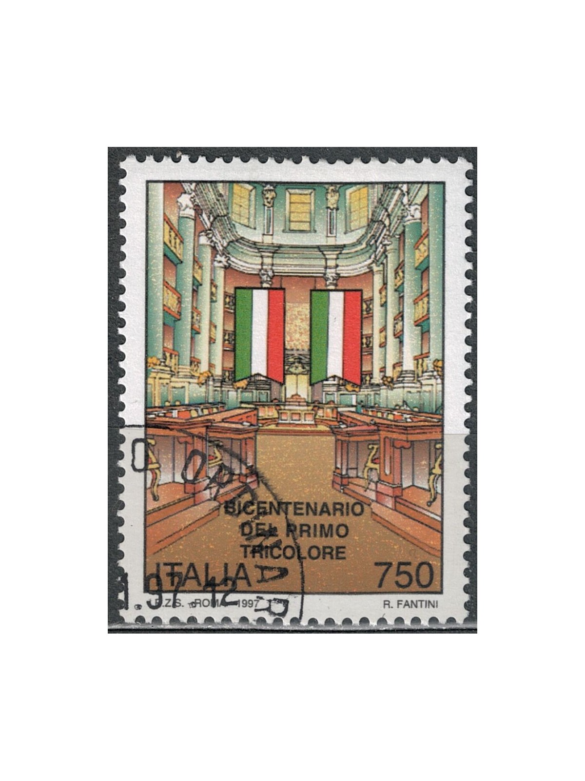 ITALY 1997 US tricolor flag