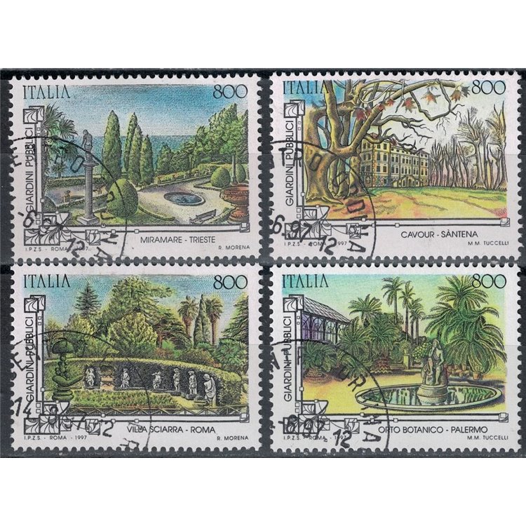 ITALIA 1997 Giardini storici 4v us