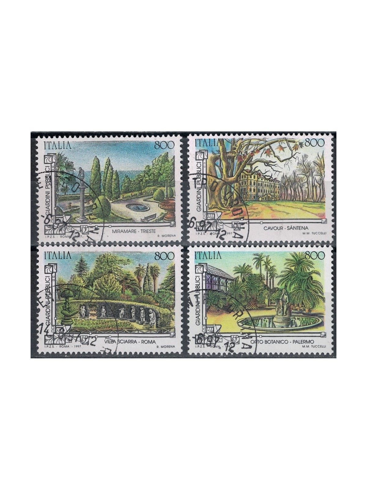 ITALY 1997 Historic Gardens 4v us