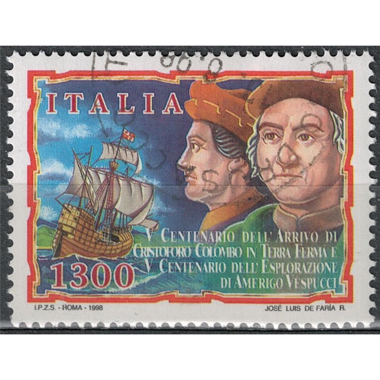 ITALIA 1998 Cristoforo Colombo e Amerigo Vespucci us