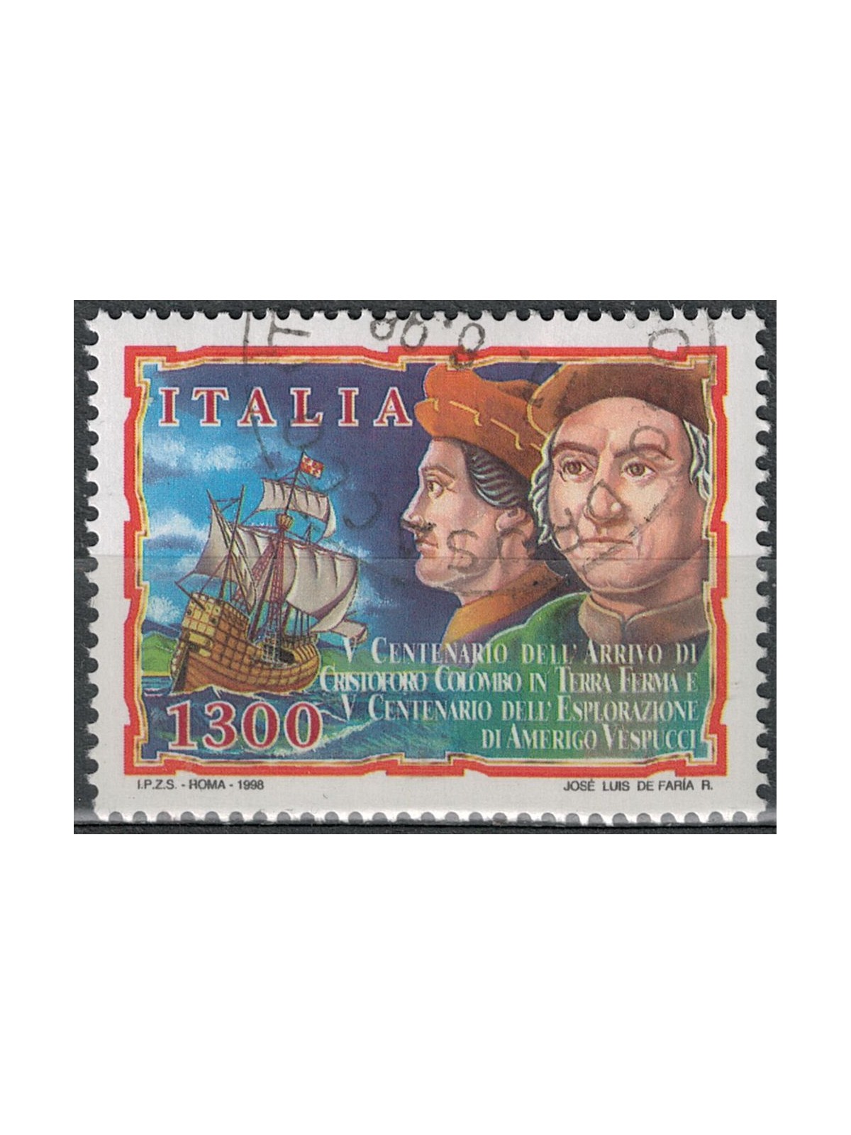 ITALIA 1998 Cristoforo Colombo e Amerigo Vespucci us