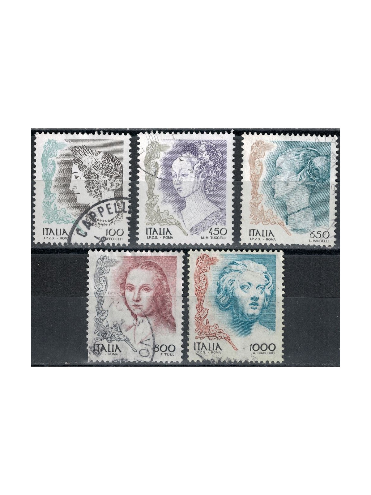 ITALIA 1998 La donna nell'arte 5v us