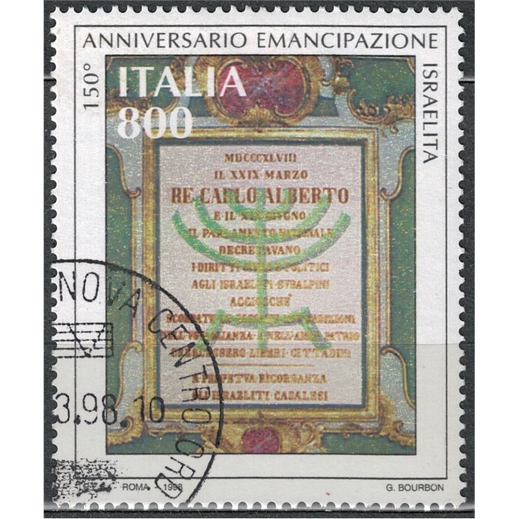 ITALIA 1998 Emancipazione degli Ebrei us