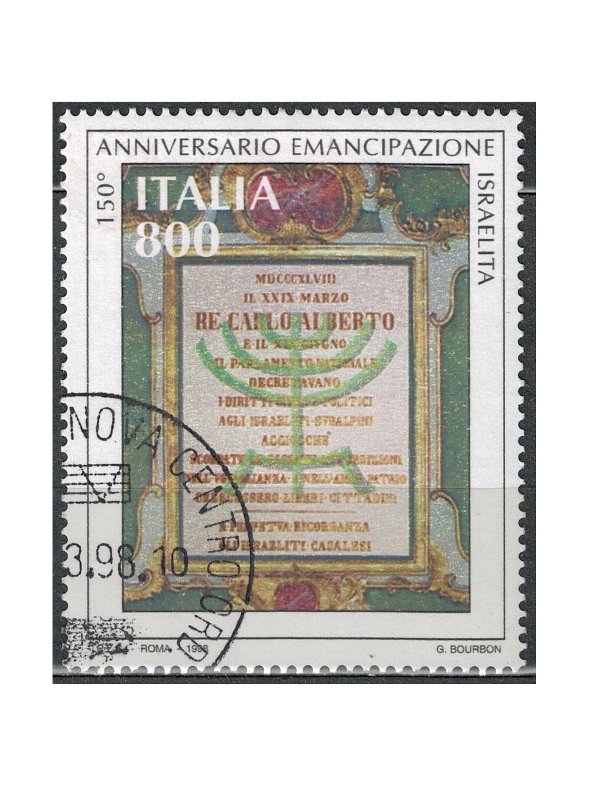 ITALIA 1998 Emancipazione degli Ebrei us
