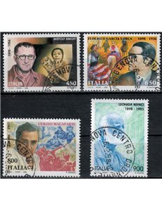 ITALY 1998 Famous Writers 4v us