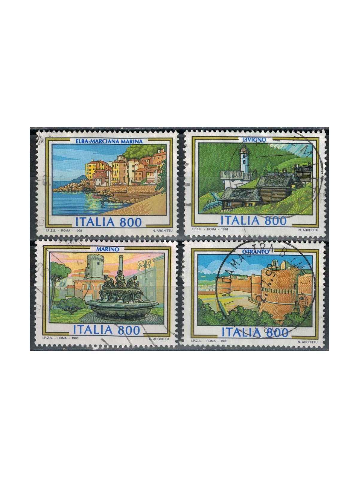 ITALY 1998 Tourism 4v us