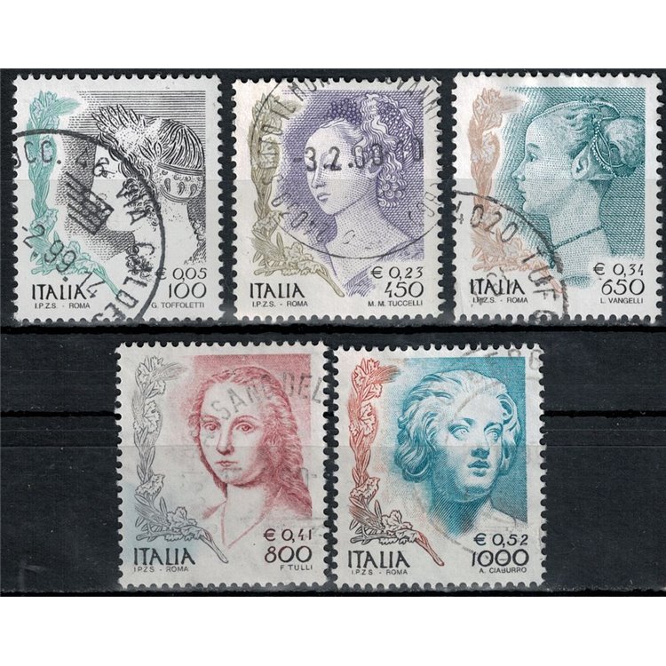 ITALY 1999 Women in Art 5v us
