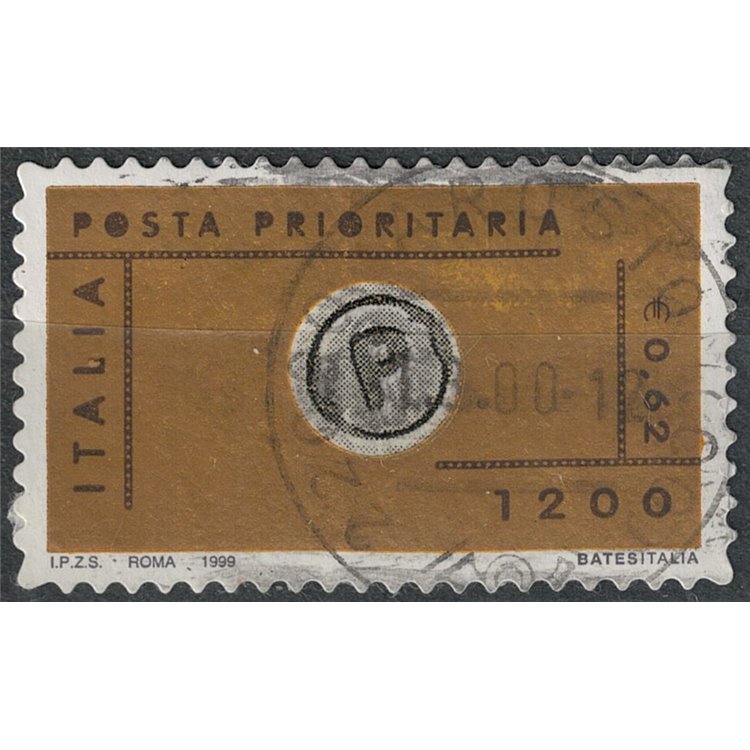 ITALIA 1999 Posta prioritaria € 0,62 - £ 1.200 (B) us
