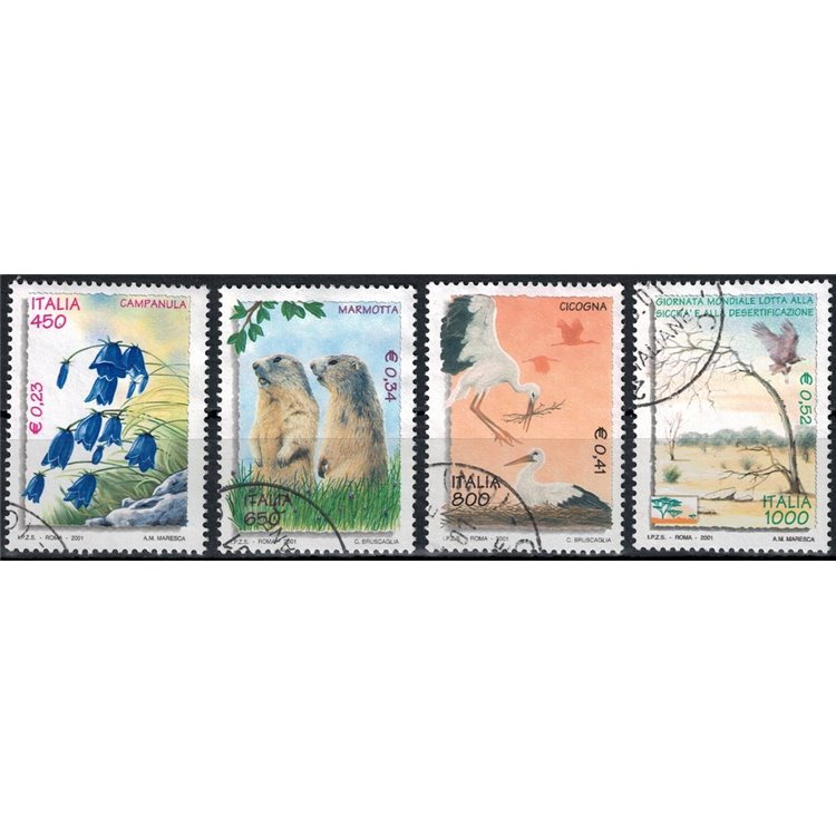 ITALIA 2001 Flora e fauna 4v us