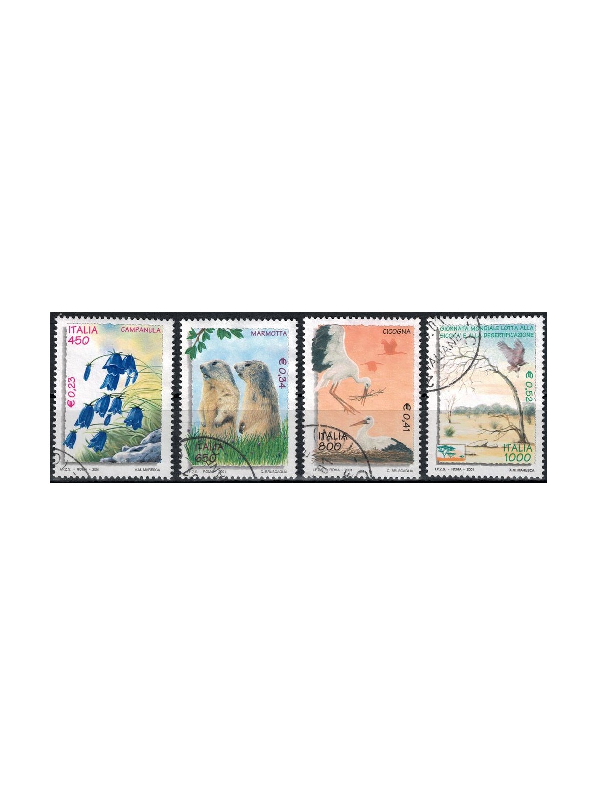 ITALIA 2001 Flora e fauna 4v us