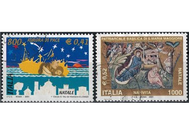 ITALY 2001 Christmas 2v us
