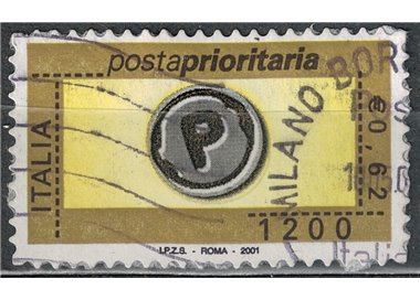 ITALIA 2001 Posta prioritaria € 0,62 - £ 1.200 us