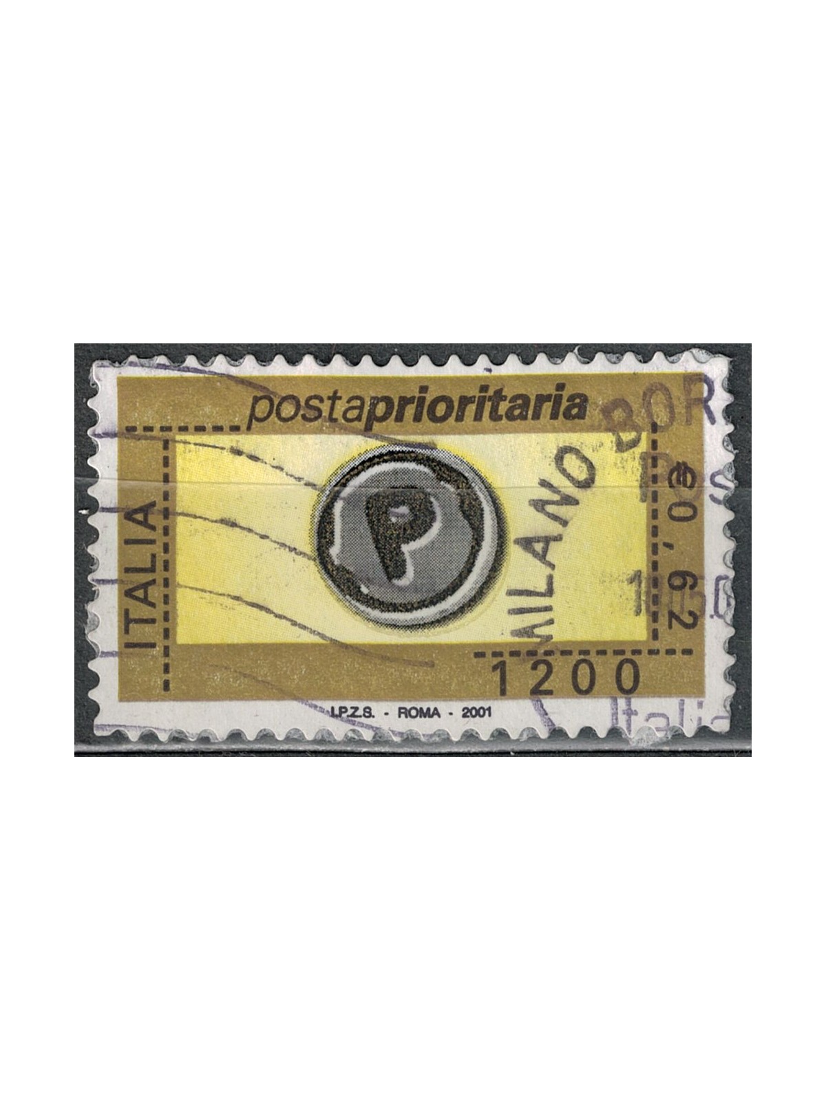 ITALIA 2001 Posta prioritaria € 0,62 - £ 1.200 us