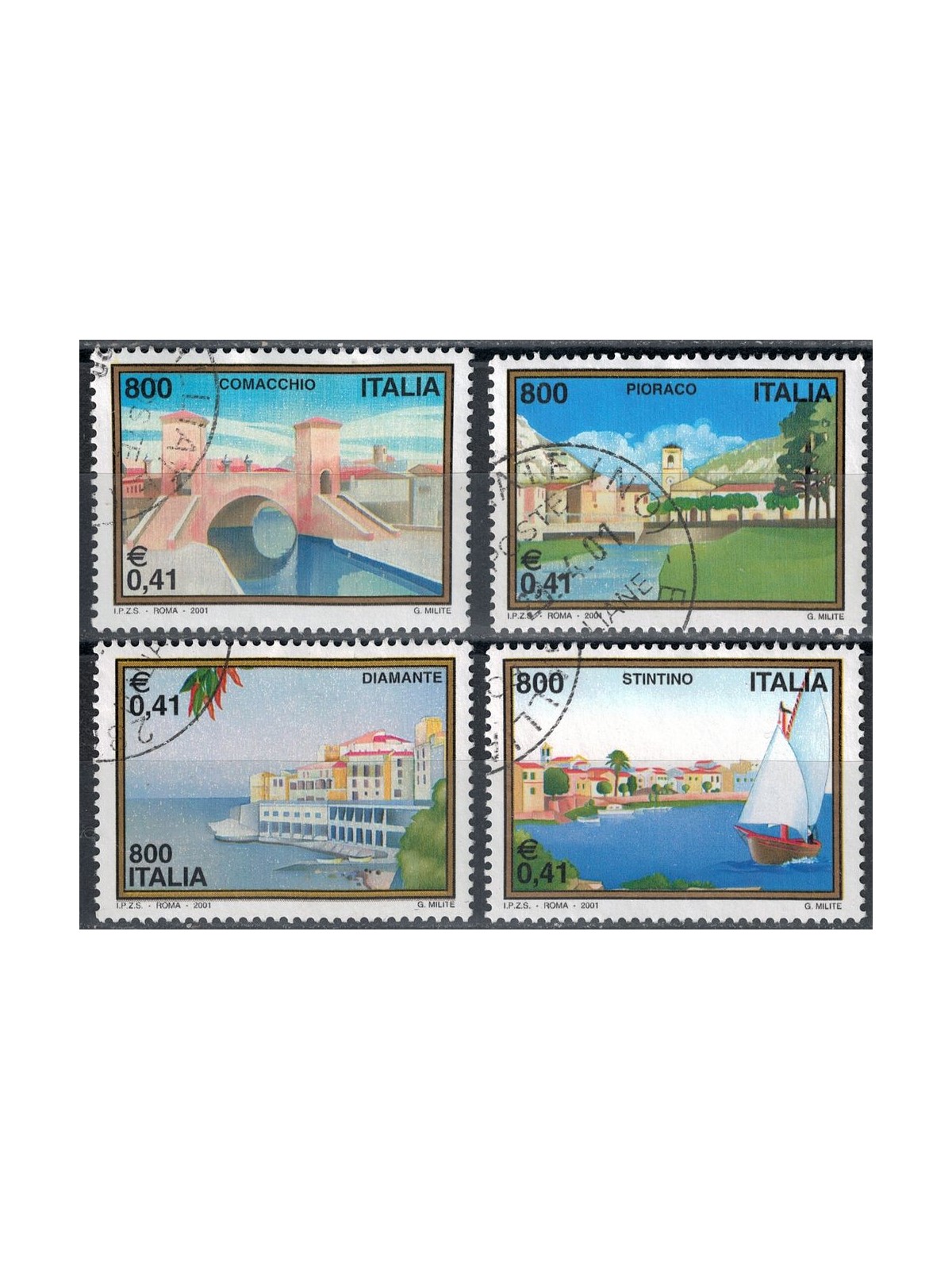 ITALY 2001 Tourism 4v us