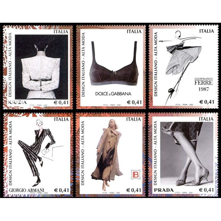 ITALIA 2002 Design italiano 6v us