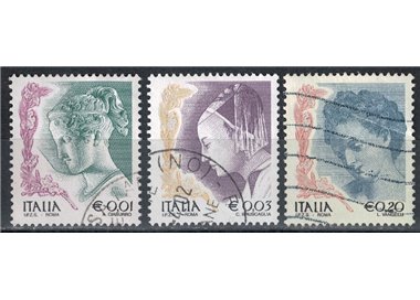 ITALIA 2002 La donna nell'arte 3v us