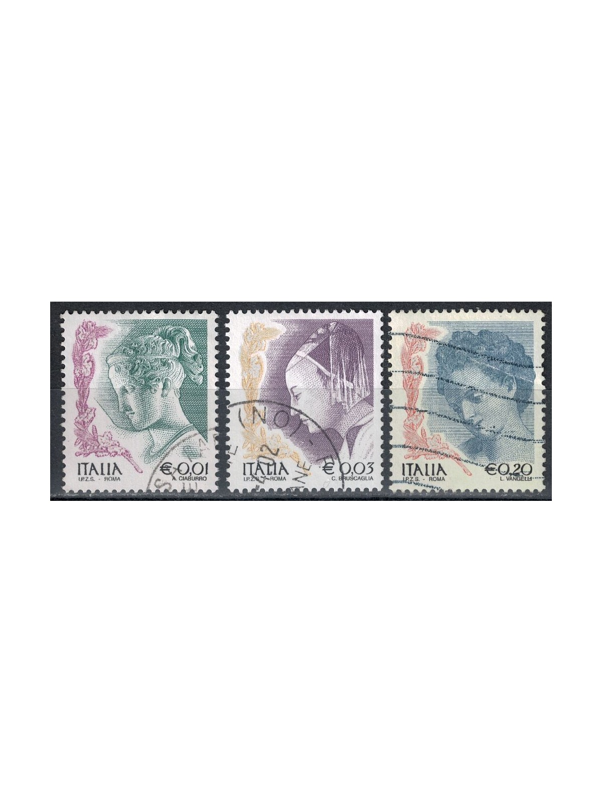 ITALY 2002 Women in Art 3v us