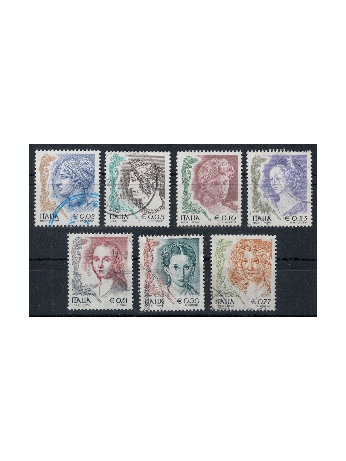 ITALY 2002 Women in Art 7v us