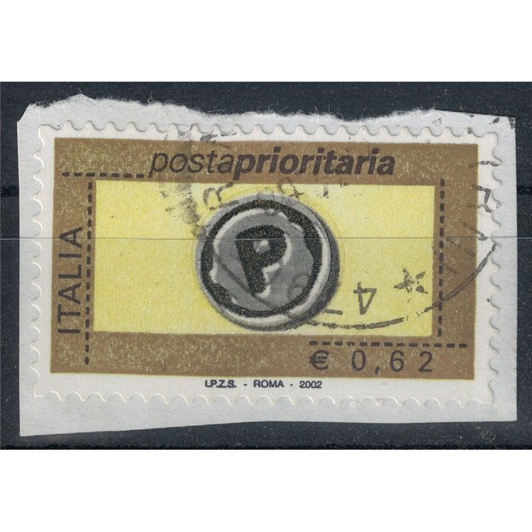 ITALY 2002 Priority Mail €0.62 us