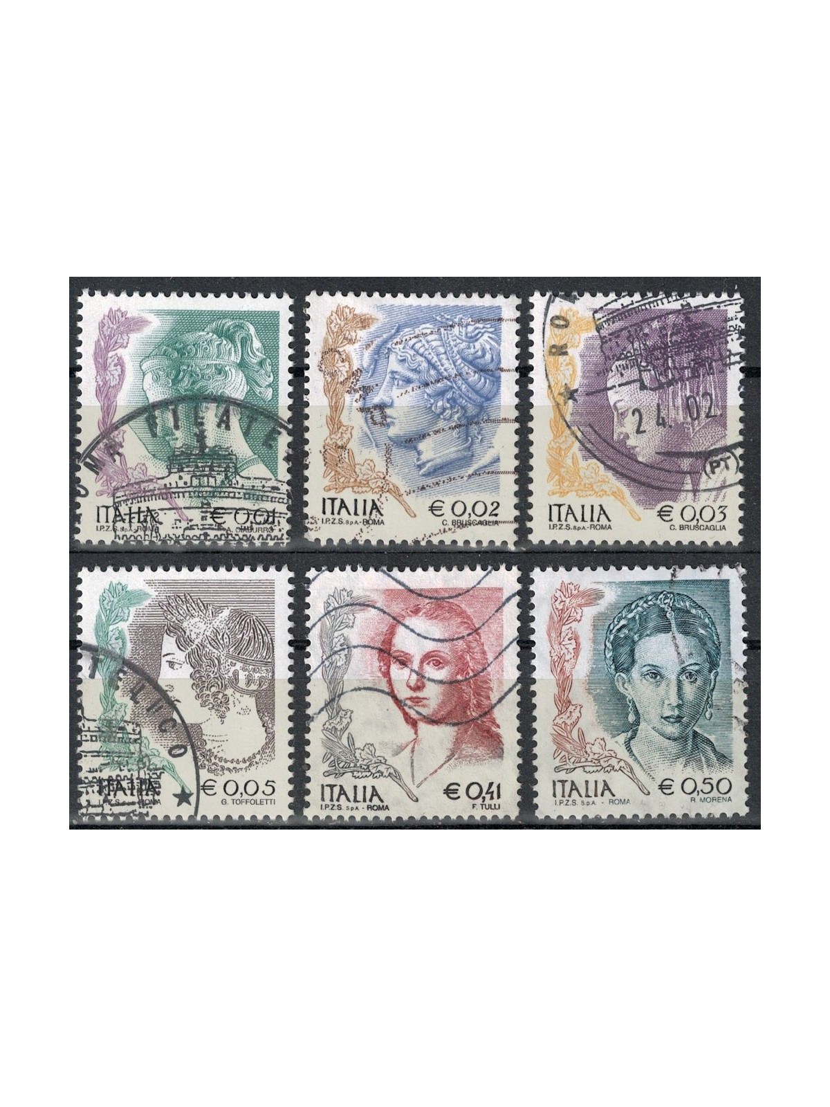 ITALY 2003 Women in Art 6v us