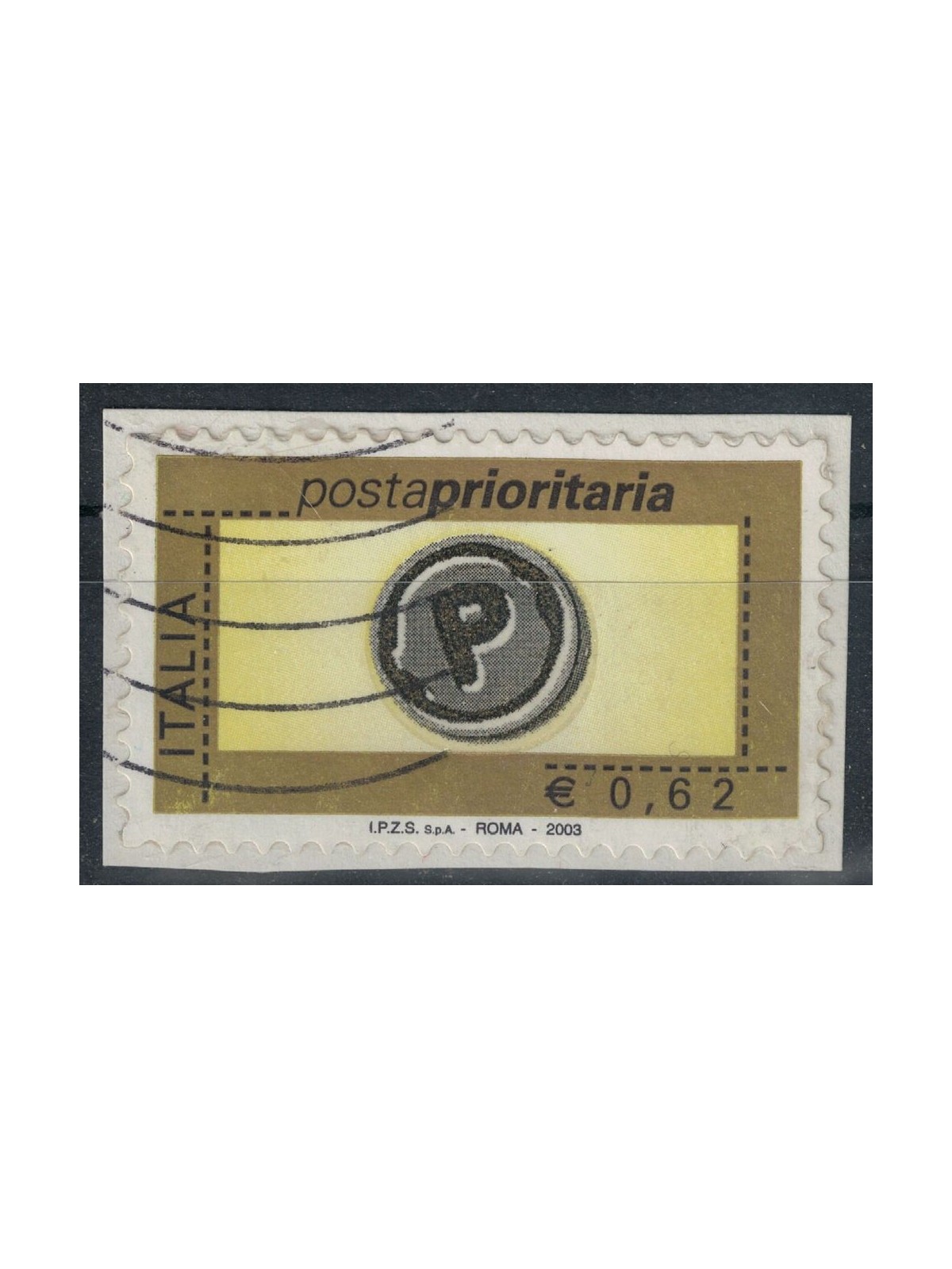 ITALY 2003 Priority Mail €0.62 us