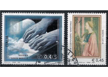 ITALY 2004 Braille Reading and St. Lucia 2v us