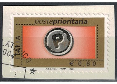 ITALY 2004 Priority Mail €0.60 A us