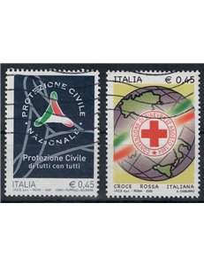 ITALIA 2005 Croce Rossa e Protezione Civile 2v us
