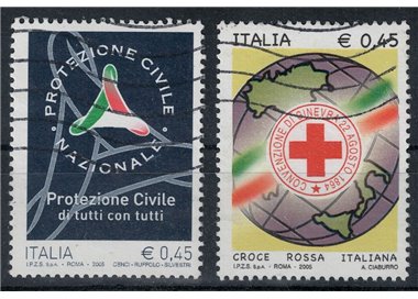 ITALIA 2005 Croce Rossa e Protezione Civile 2v us