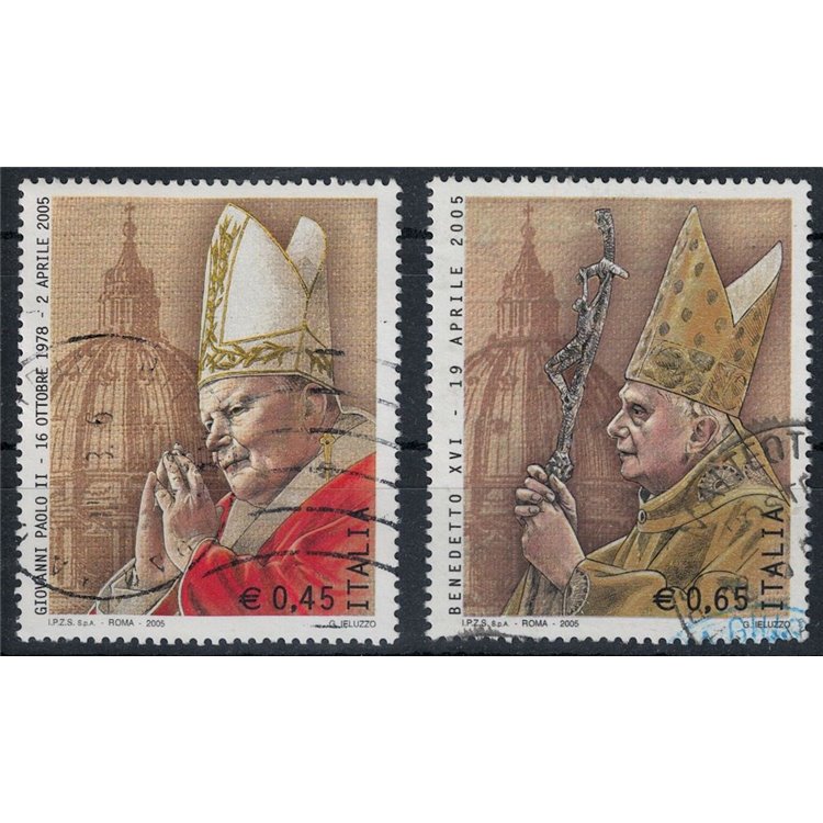 ITALY 2005 John Paul II and Benedict XVI 2v us