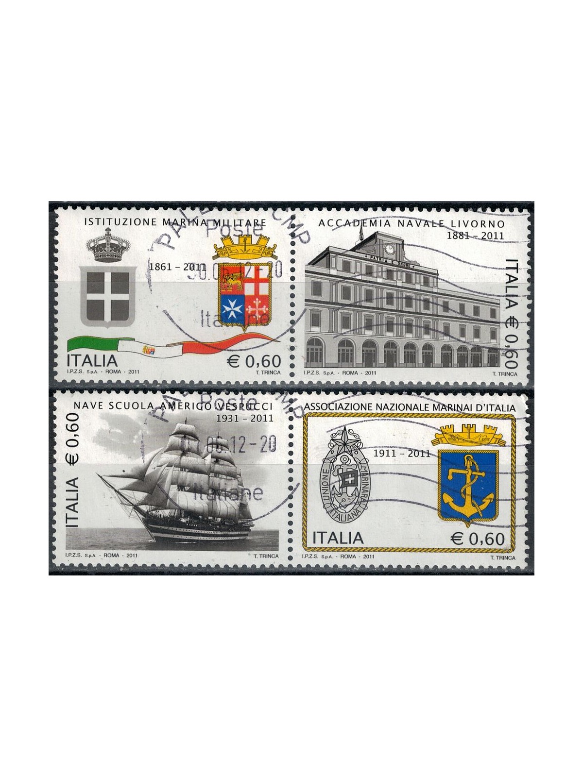 ITALY 2011 Unification of Italy, Navy 4v us