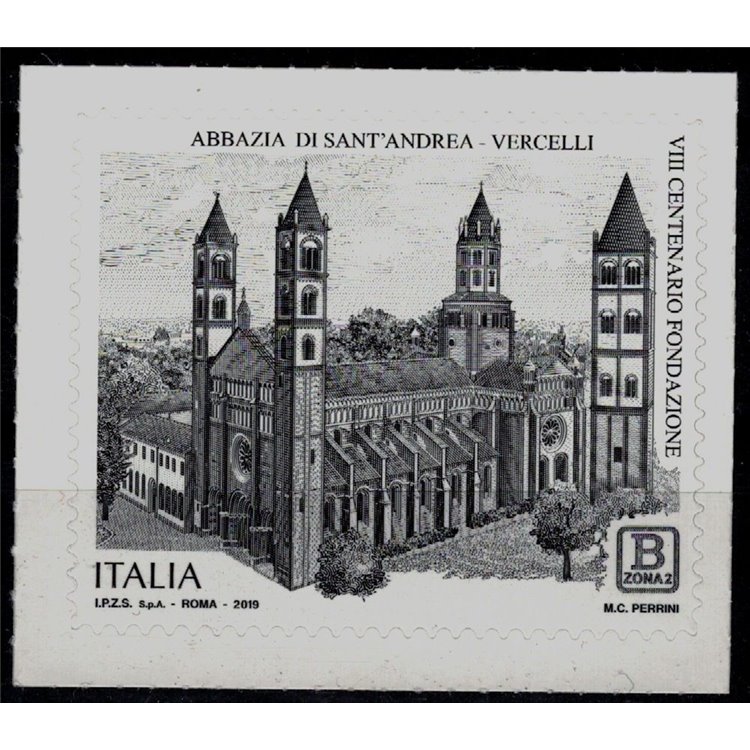 ITALIA 2019 Abbazia di Sant'Andrea di Vercelli MNH**