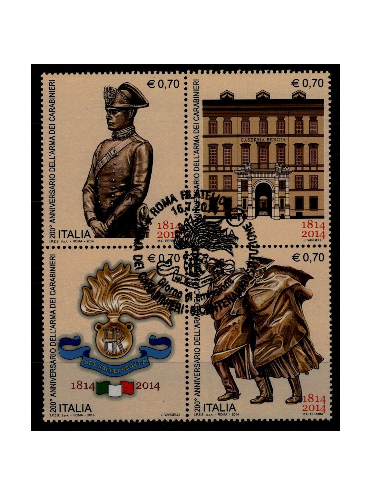 ITALY 2014 Carabinieri 4v us