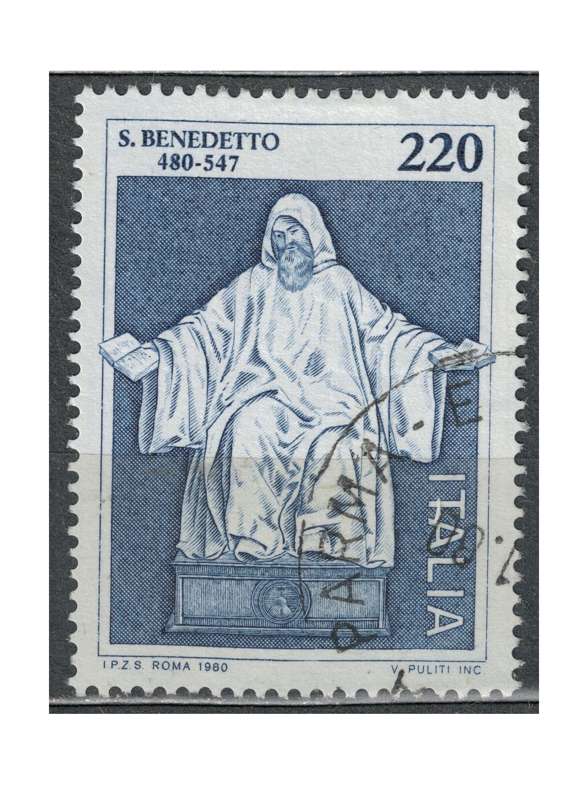 ITALY 1980 Saint Benedict of Norcia us