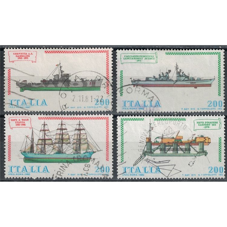 ITALY 1980 Navi 4v us