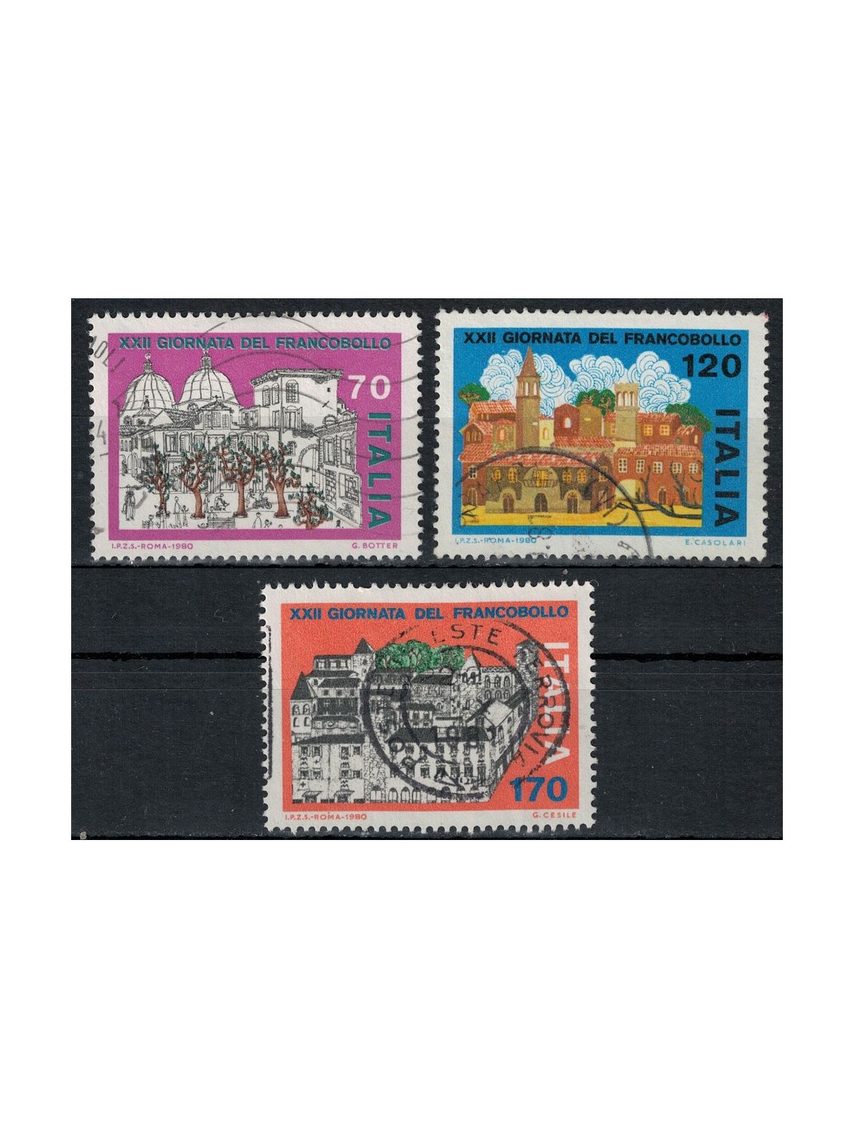ITALY 1980 Stamp Day 3v us