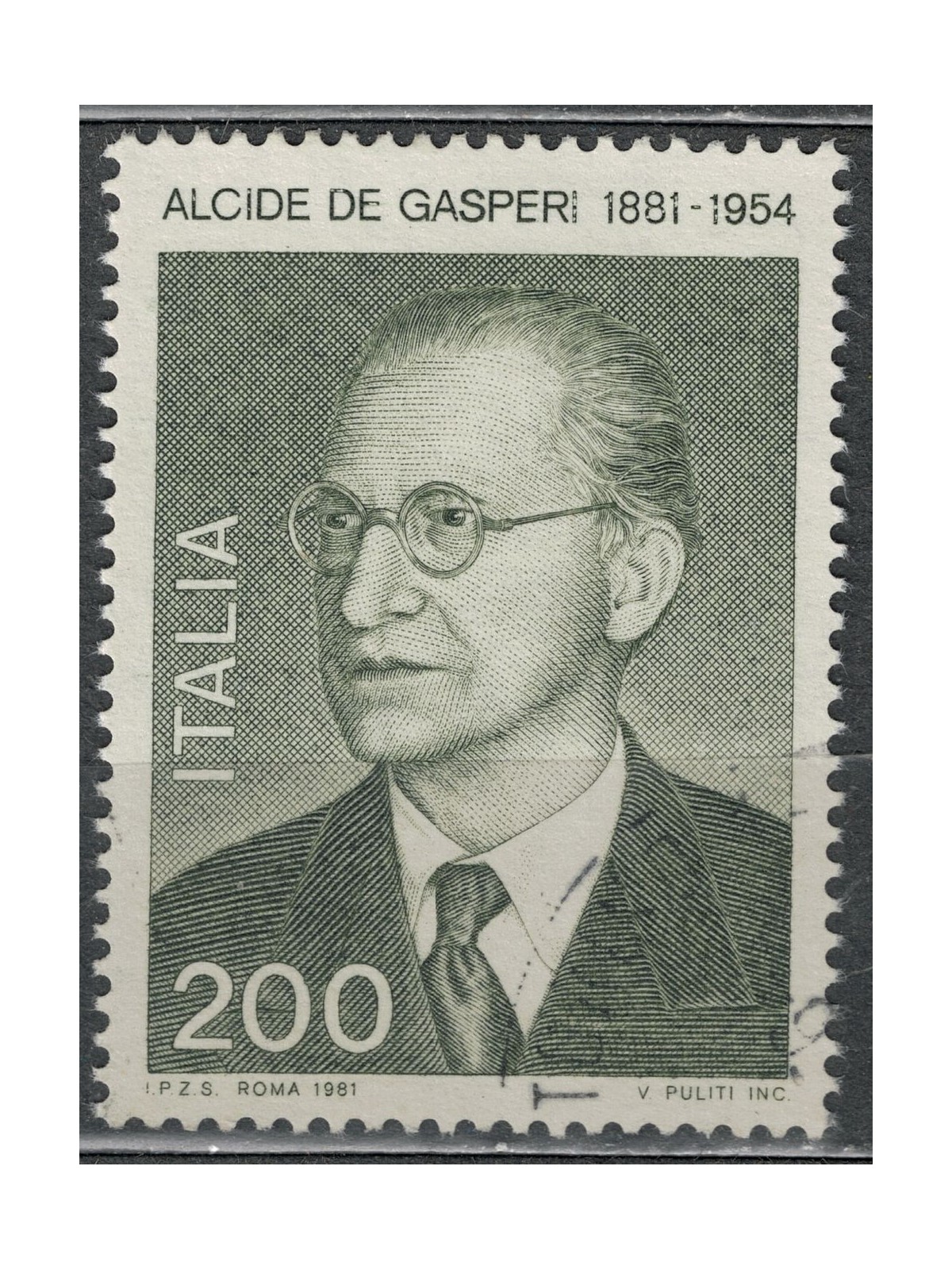 ITALY 1981 Alcide De Gasperi us