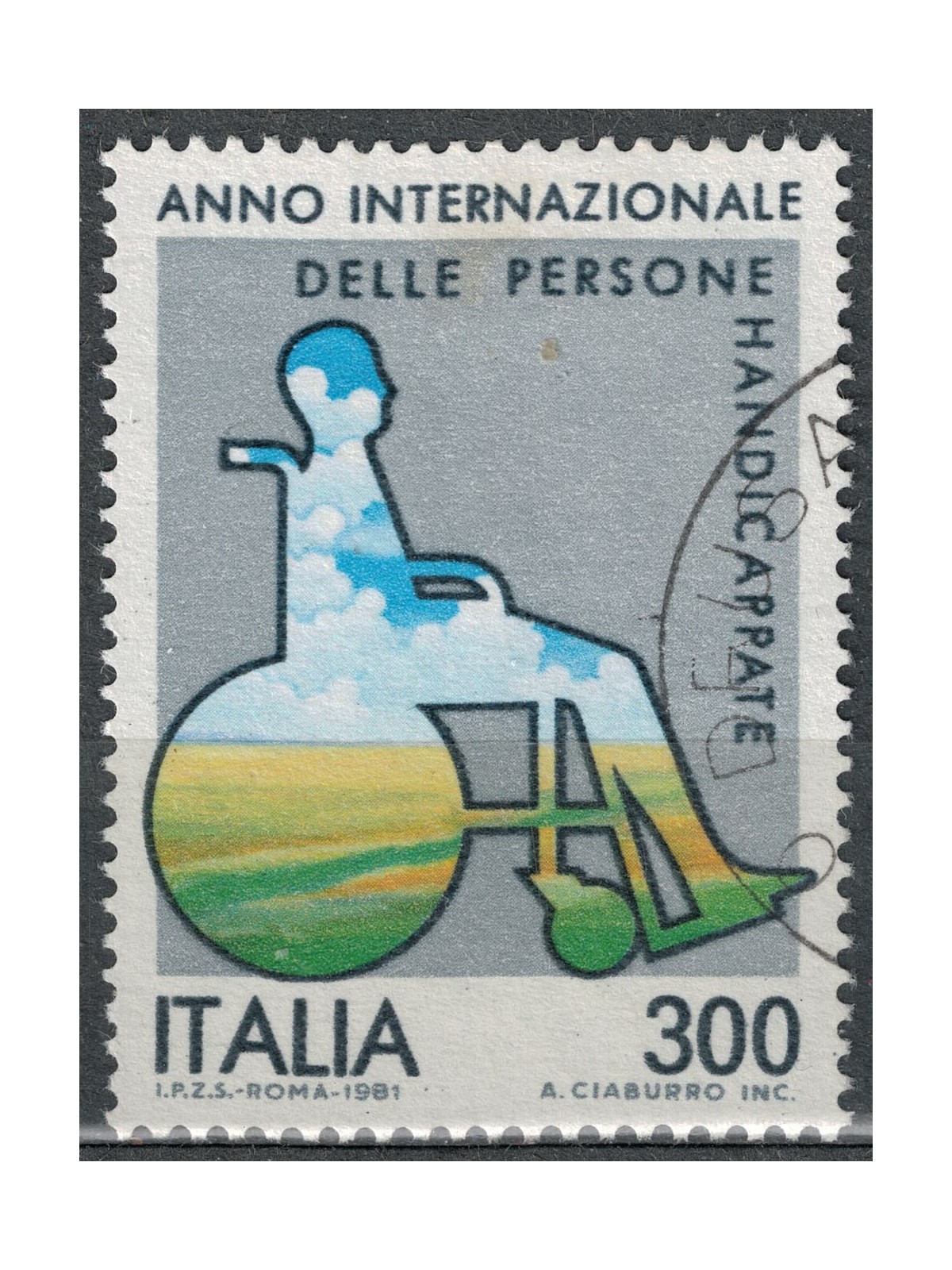ITALY 1981 Year of the Disabled us