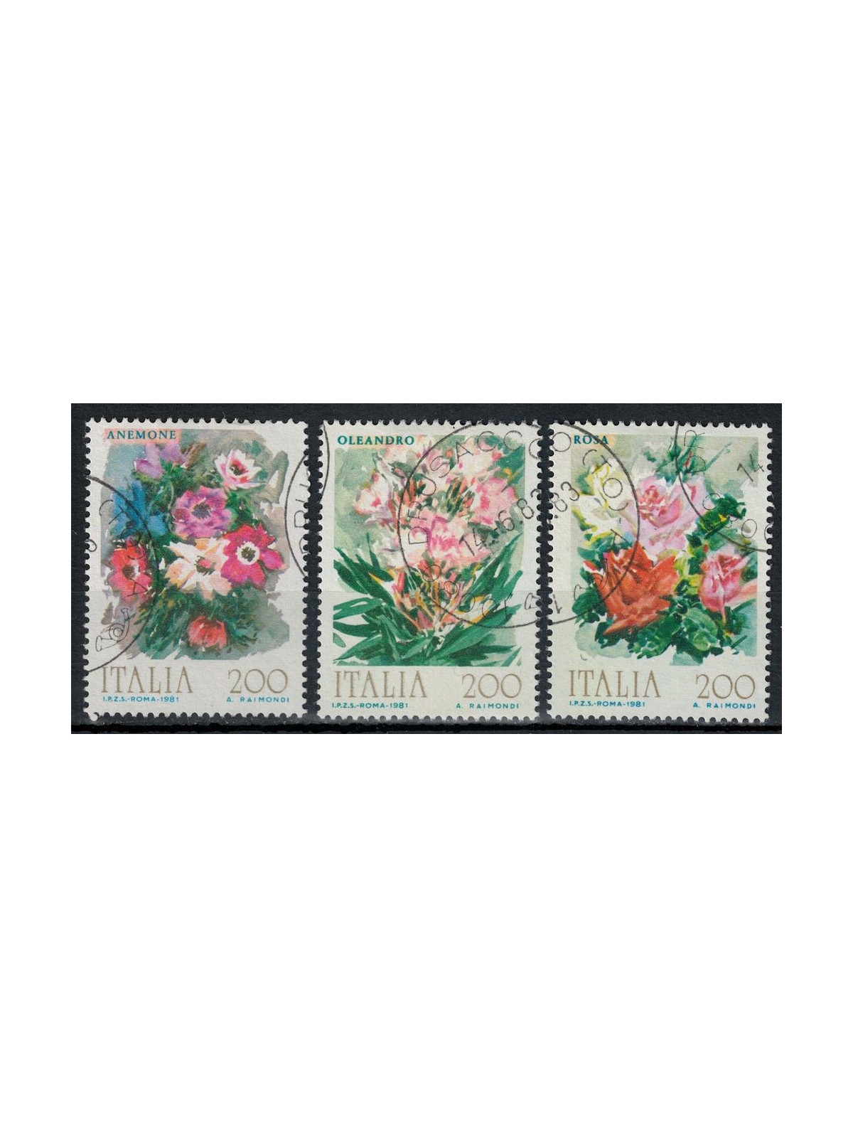 ITALIA 1981 Fiori 3v us