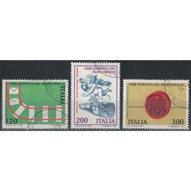 ITALIA 1981 Giornata del francobollo 3v us