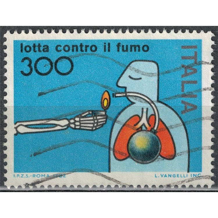 ITALY 1982 Fight against smoking us