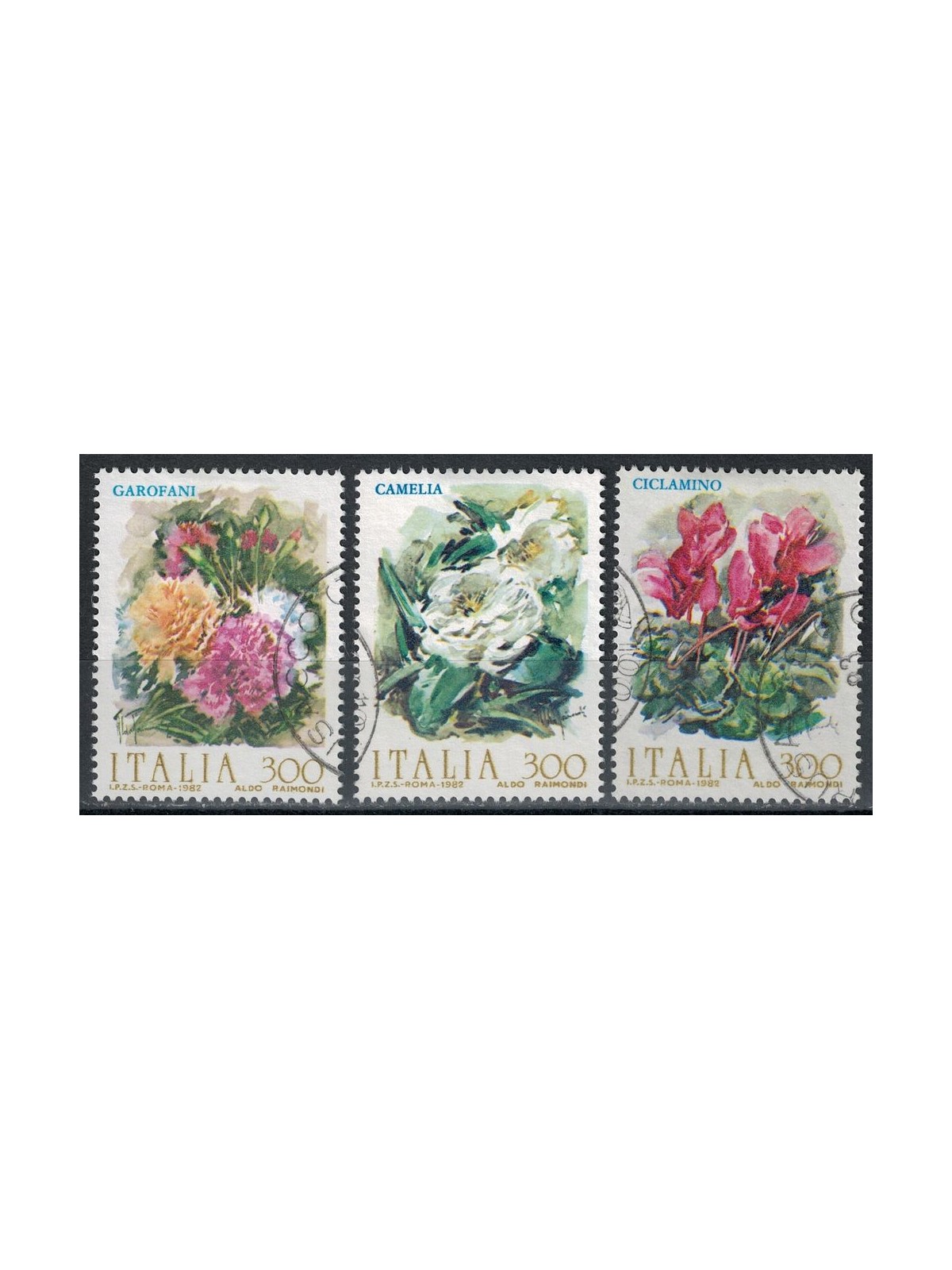 ITALY 1982 Flowers 3v us