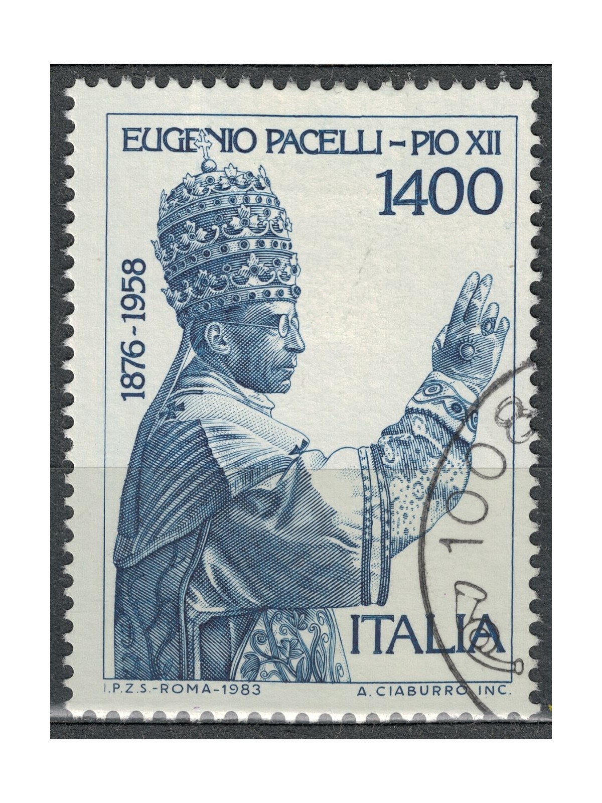 ITALY 1983 Pope Pius XII us