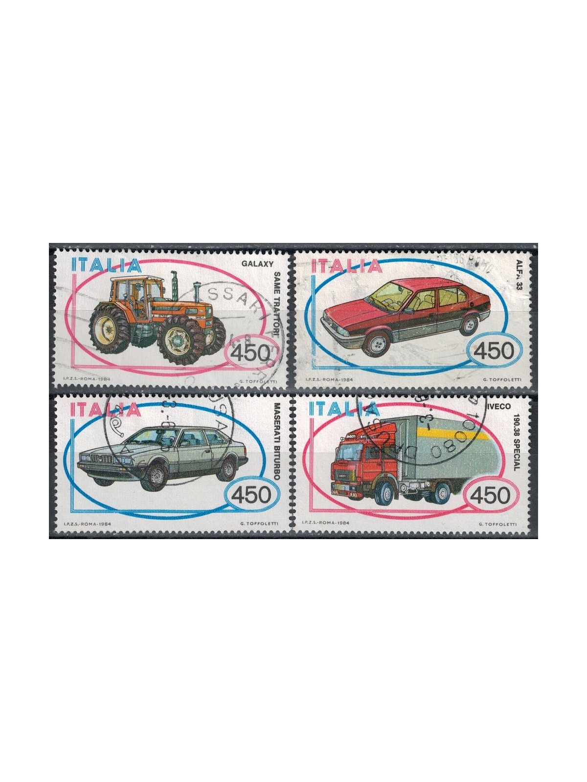 ITALIA 1984 Automobili 4v us