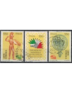 ITALY 1984 Philatelic Exhibition, Etruscan art 3v us
