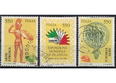 ITALIA 1984 Esposizione di filatelia, arte etrusca 3v us