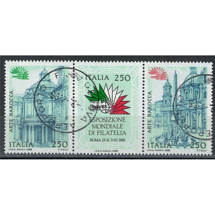 ITALIA 1985 Arte barocca 3v us (trittico)