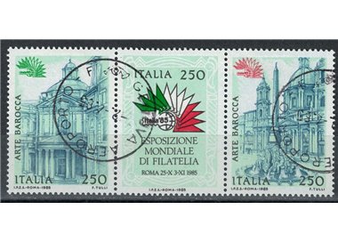 ITALIA 1985 Arte barocca 3v us (trittico)
