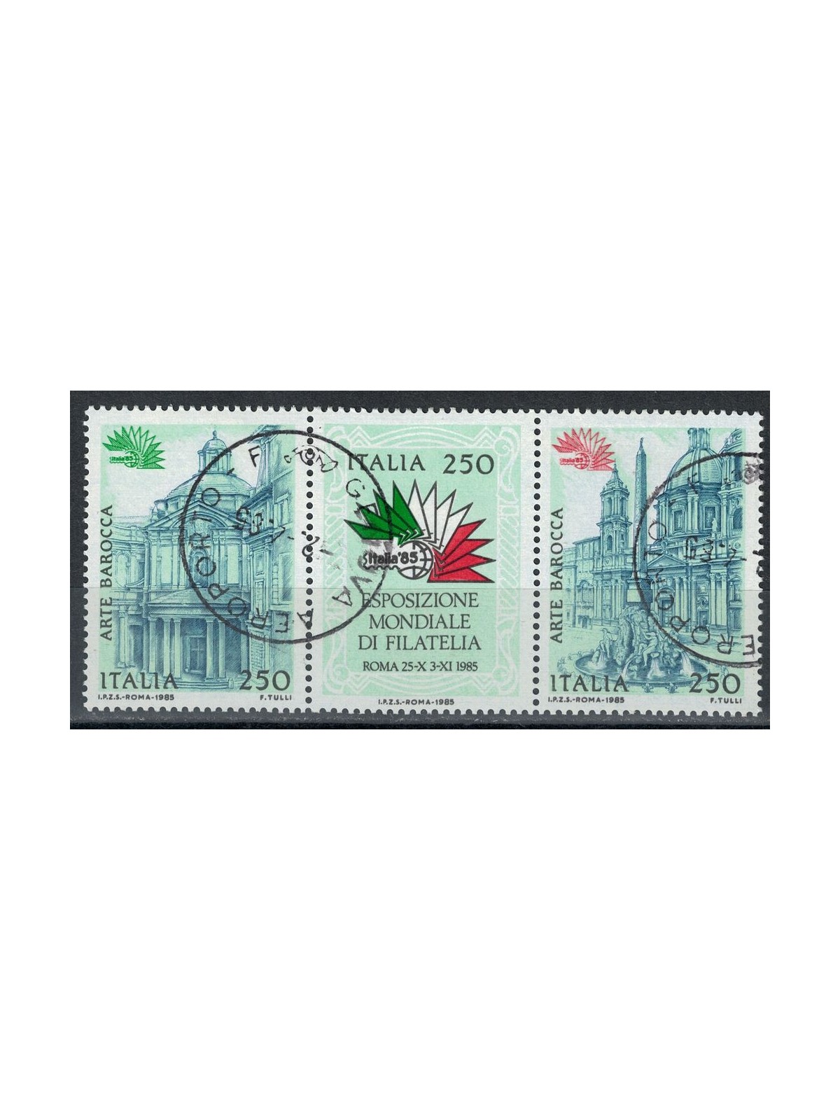 ITALIA 1985 Arte barocca 3v us (trittico)